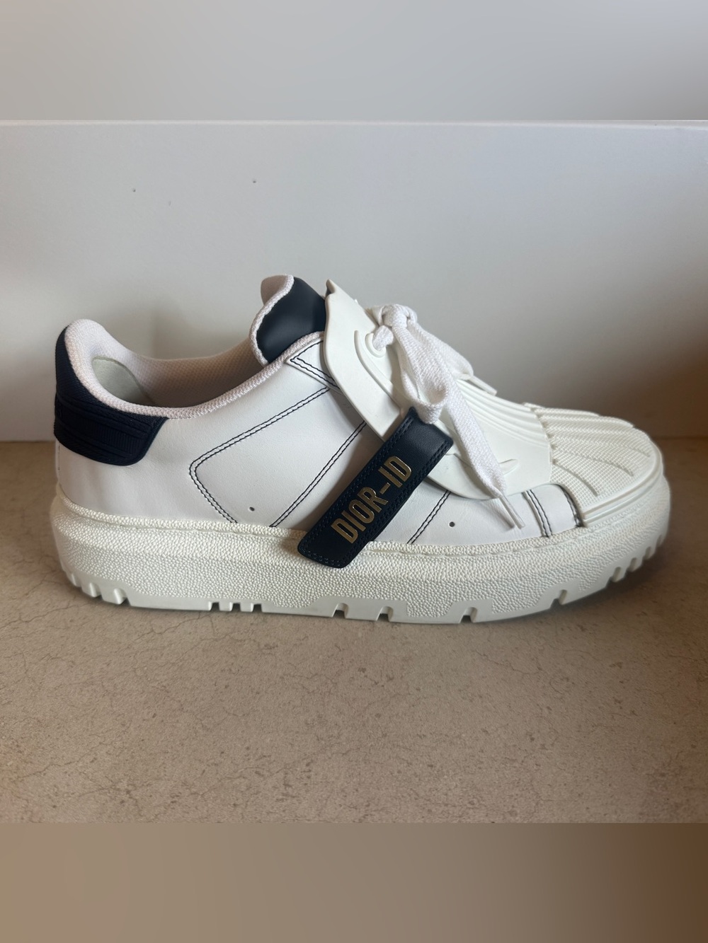 Christian DIOR-ID Calf Skin Leather Sneakers - Size 38